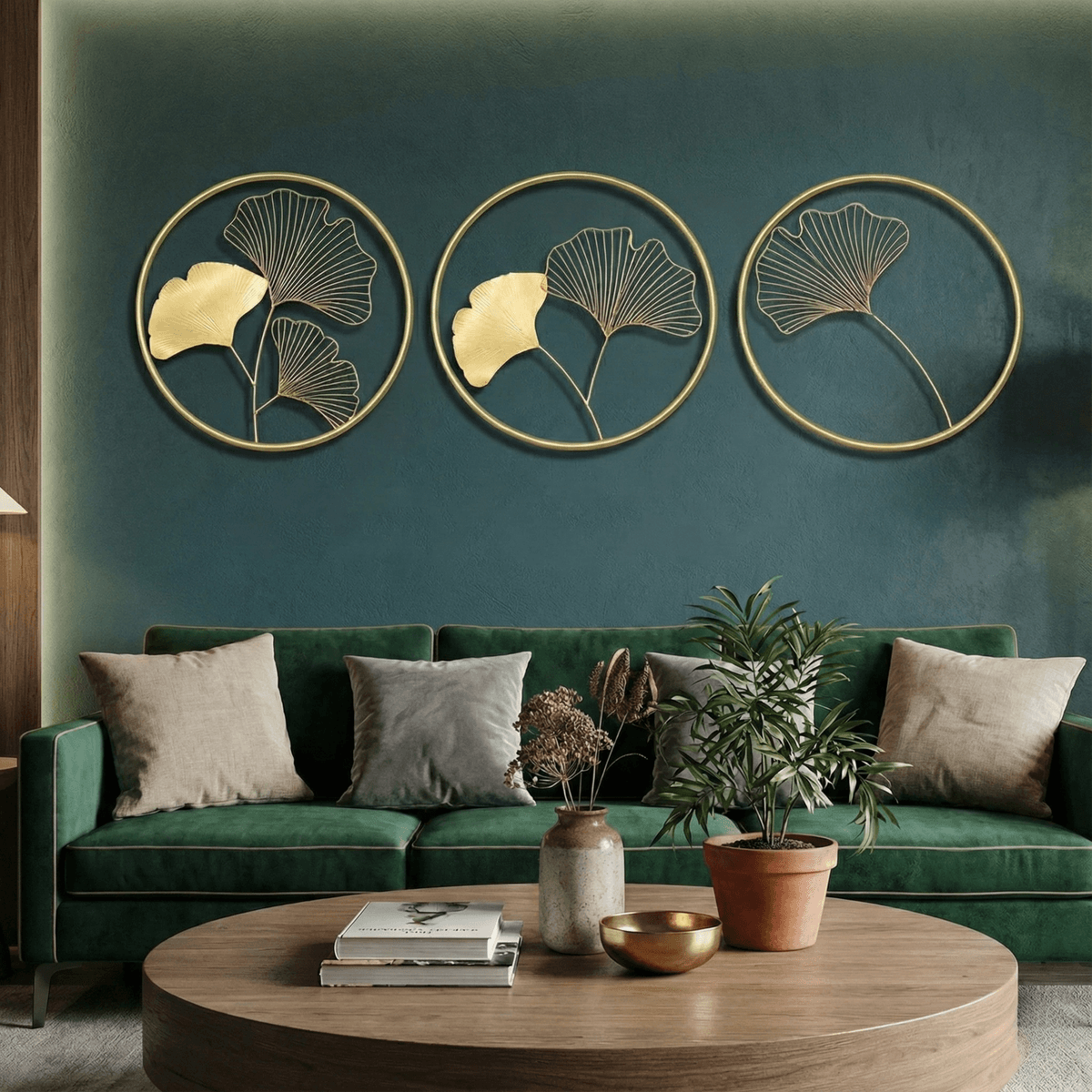 Gold Metal Wall Art For Kitchen Pack Of 3 — product view 1