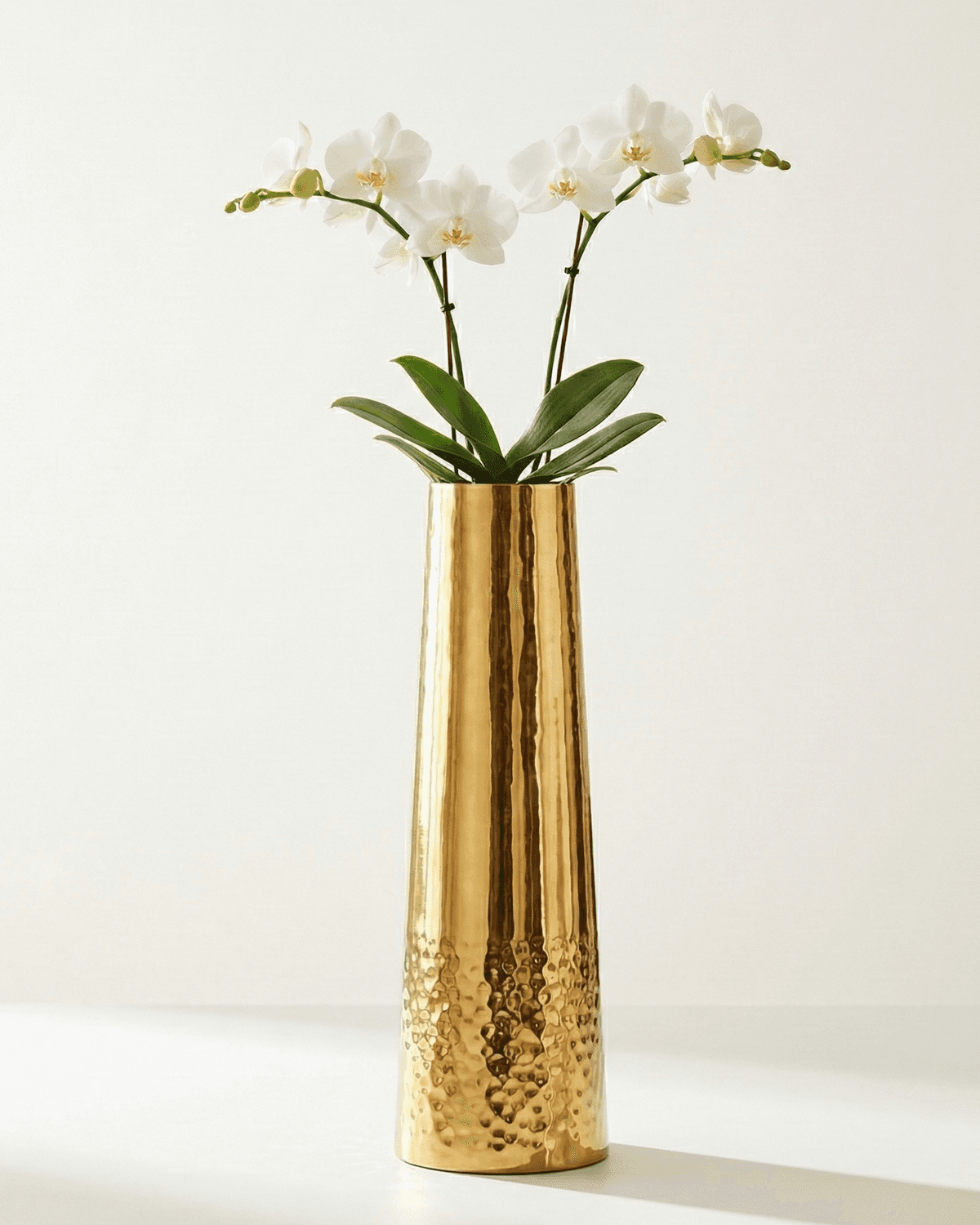 Spherevant Gold Metal Flower Vase For Home Decor