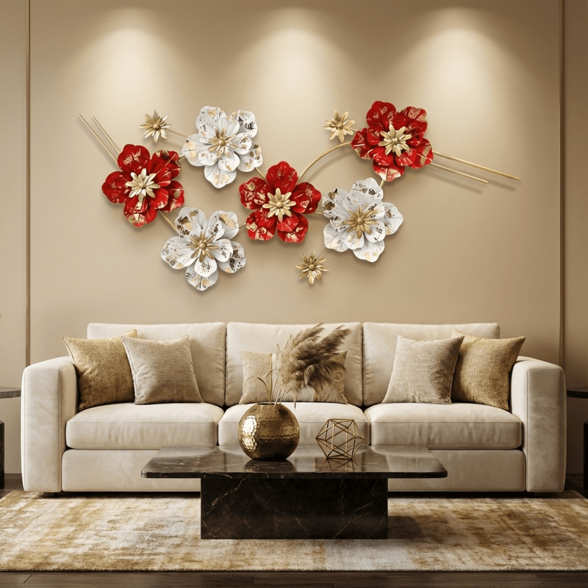 Gold Metal Wall Art For Home Decor
