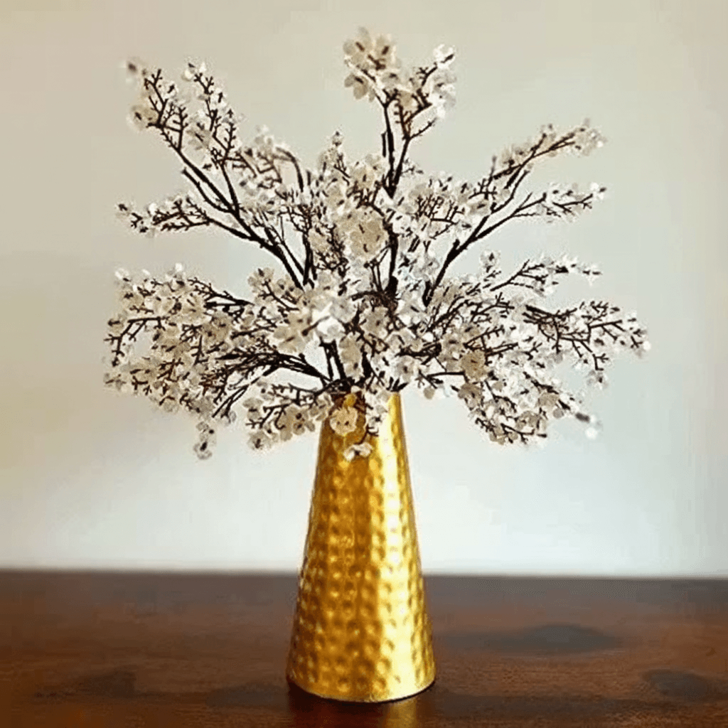 Gold Metal Flower Vase For Kitchen Pack Of 5