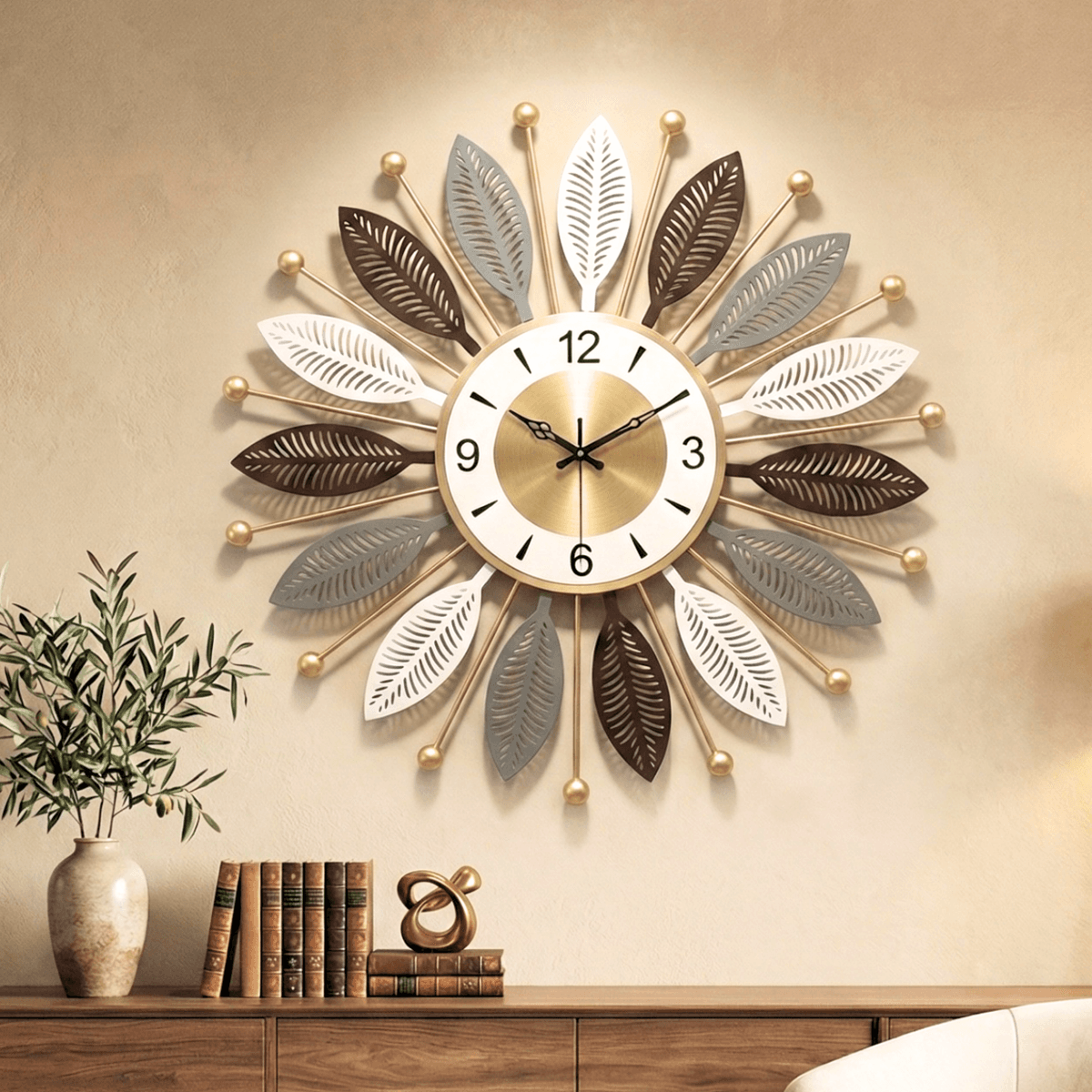 Multicolor Metal Wall Clock For Home Decor