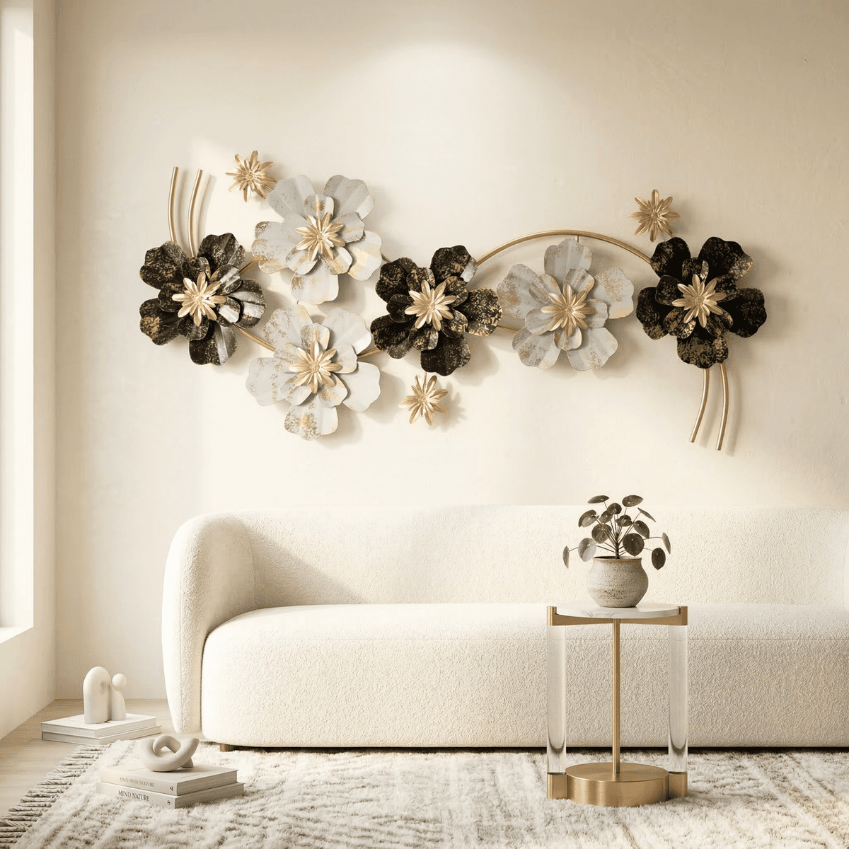 Spherevant Silver And Gold Metal Wall Art For Home Decor